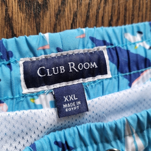 Club Room 7" Quick Dry Sailboat Print Swim Trunks Size Men's XXL NEW with Tags - Picture 11 of 12